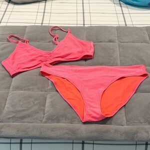 EUC Women’s Aerie Coral Bikini set